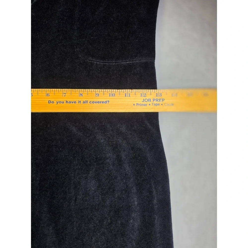 JoyLab Black Velour Wide Leg Lounge Pants Womens XL Drawstring Pockets Soft